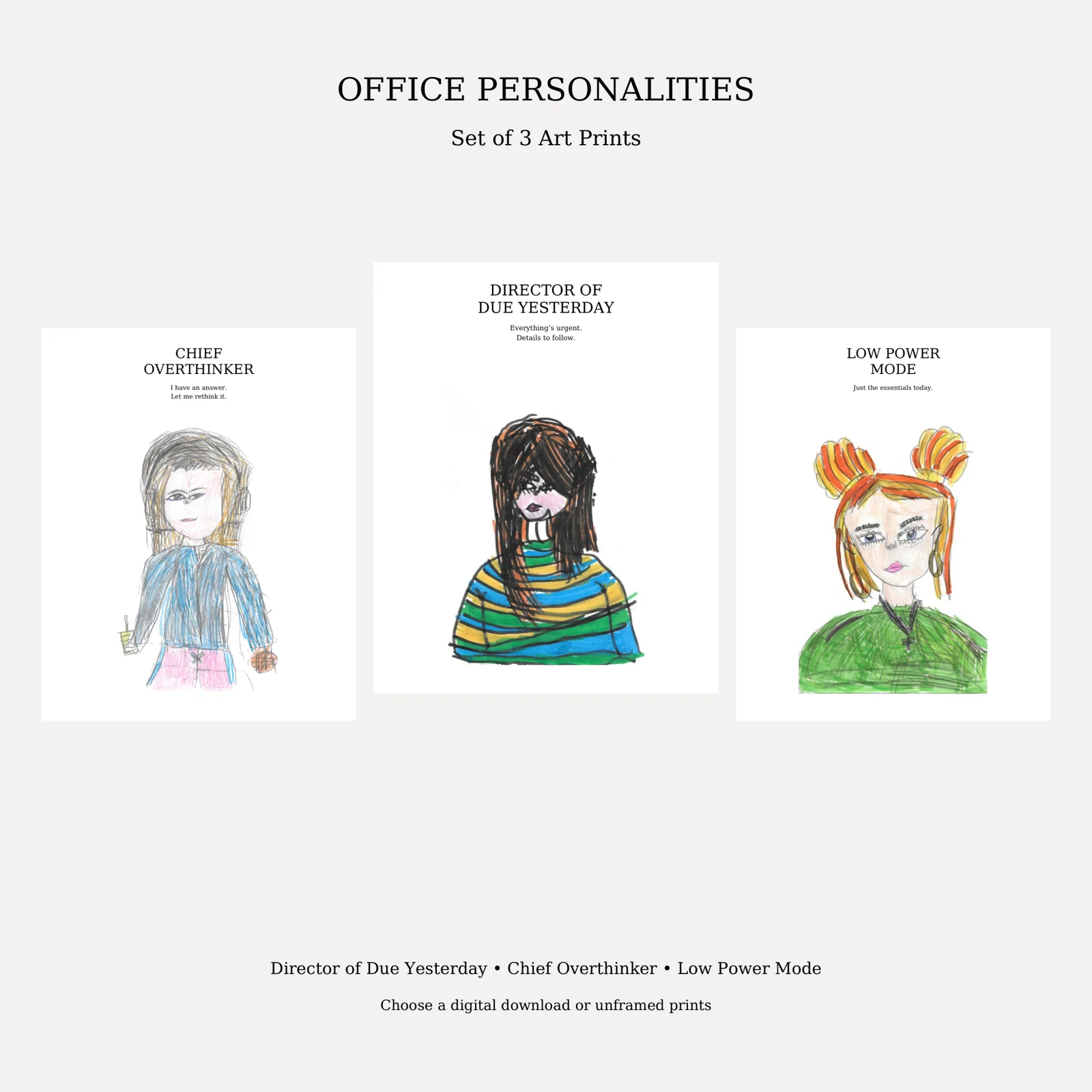 Preview of Office Personalities Trio